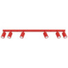 Plafonnier KARBON 6L Rouge Sollux | 6 Spots GU10 Design
