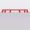 Plafonnier KARBON 6L Rouge Sollux | 6 Spots GU10 Design