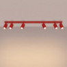 Plafonnier KARBON 6L Rouge Sollux | 6 Spots GU10 Design