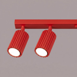 Plafonnier KARBON 6L Rouge Sollux | 6 Spots GU10 Design