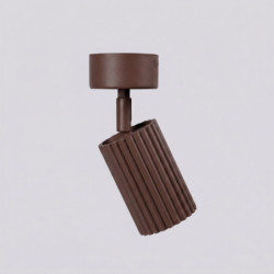 Plafonnier KARBON 1 Marron Sollux | Spot GU10 Design