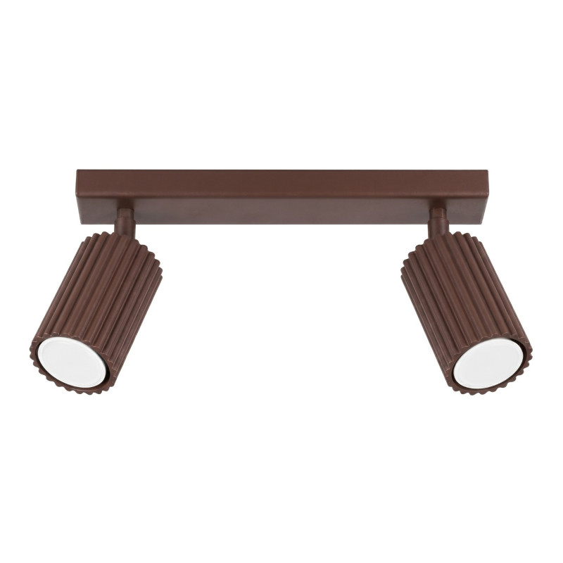 Plafonnier KARBON 2 Marron Sollux | Spot GU10 Design