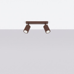 Plafonnier KARBON 2 Marron Sollux | Spot GU10 Design