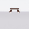 Plafonnier KARBON 2 Marron Sollux | Spot GU10 Design