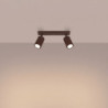 Plafonnier KARBON 2 Marron Sollux | Spot GU10 Design