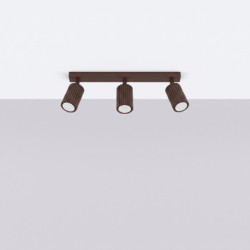 Plafonnier KARBON 3L Marron Sollux | 3 Spots GU10 Design