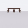 Plafonnier KARBON 3L Marron Sollux | 3 Spots GU10 Design