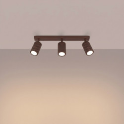 Plafonnier KARBON 3L Marron Sollux | 3 Spots GU10 Design
