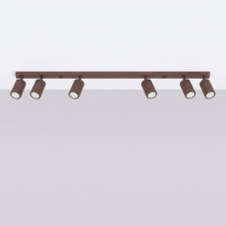 Plafonnier KARBON 6L Marron Sollux | 6 Spots GU10 Design