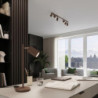 Plafonnier KARBON 6L Marron Sollux | 6 Spots GU10 Design