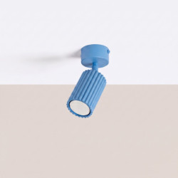 Plafonnier KARBON 1 Bleu Ciel Sollux | Spot GU10 Design
