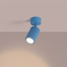 Plafonnier KARBON 1 Bleu Ciel Sollux | Spot GU10 Design