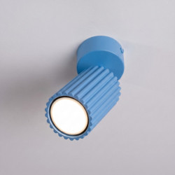 Plafonnier KARBON 1 Bleu Ciel Sollux | Spot GU10 Design
