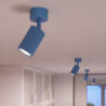 Plafonnier KARBON 1 Bleu Ciel Sollux | Spot GU10 Design