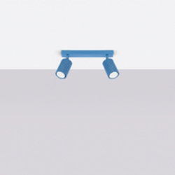 Plafonnier KARBON 2 Bleu Ciel Sollux | Spot GU10 Design