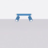 Plafonnier KARBON 2 Bleu Ciel Sollux | Spot GU10 Design