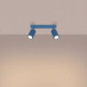 Plafonnier KARBON 2 Bleu Ciel Sollux | Spot GU10 Design