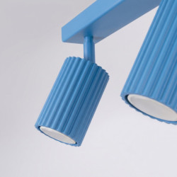 Plafonnier KARBON 2 Bleu Ciel Sollux | Spot GU10 Design