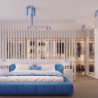 Plafonnier KARBON 2 Bleu Ciel Sollux | Spot GU10 Design
