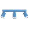 Plafonnier KARBON 3L Bleu Ciel Sollux | 3 Spots GU10