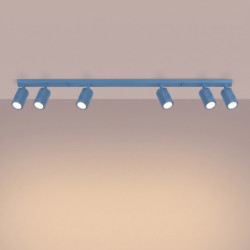 Plafonnier KARBON 6L Bleu Ciel Sollux | 6 Spots GU10