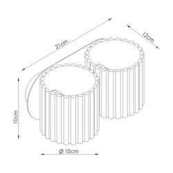 Applique AURA 2 Noire G9 | Sollux