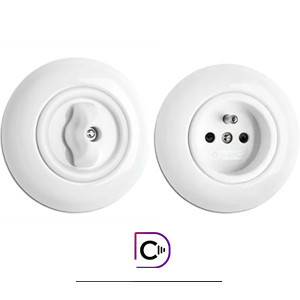 Collection THPG Porcelaine – Interrupteurs blancs en céramique – Le Comptoir Elec®