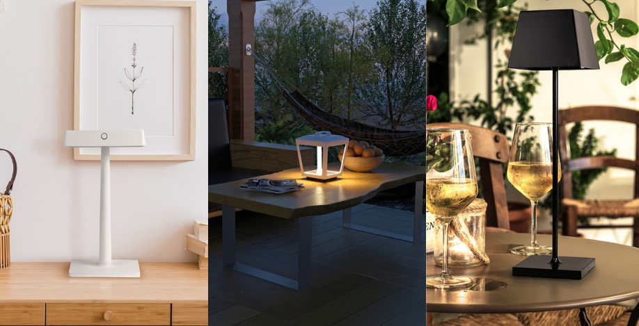 tendance : lampe nomade à poser rechargeable