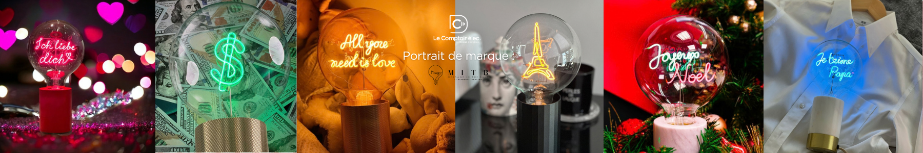 portrait de marque Message In The Bulb sur Le Comptoir Elec